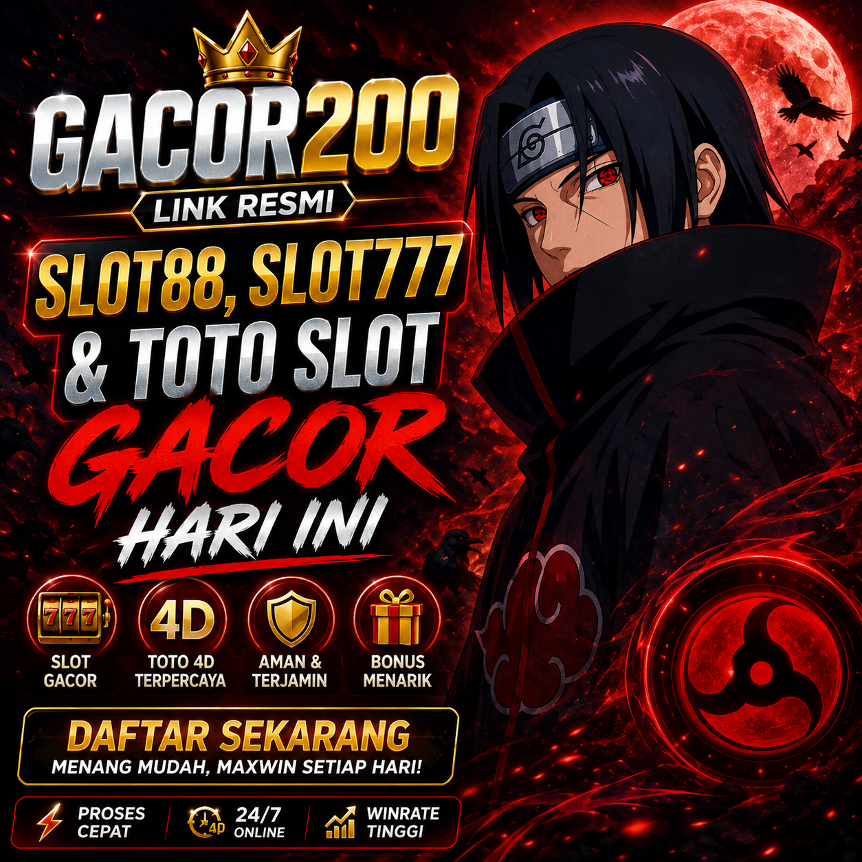 GACOR200 | Link Resmi Slot88, Slot777 & Toto Slot Gacor Hari Ini